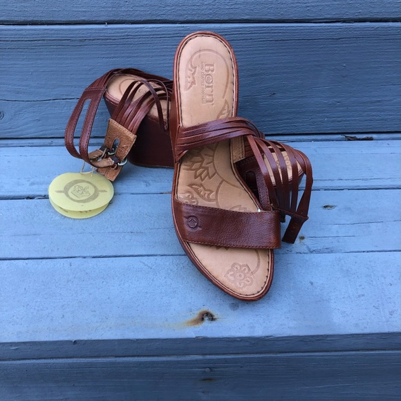 BORN ankle strap wedge 9/40.5 NEW - Picture 5 of 9